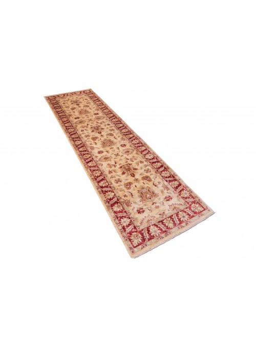 Carpet Chobi Beige 80x290 cm Afghanistan - 100% Highland wool