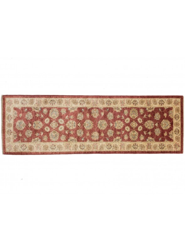 Teppich Chobi Rot 80x240 cm Afghanistan - 100% Hochlandschurwolle