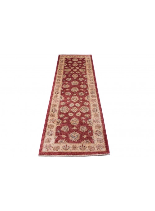 Teppich Chobi Rot 80x240 cm Afghanistan - 100% Hochlandschurwolle