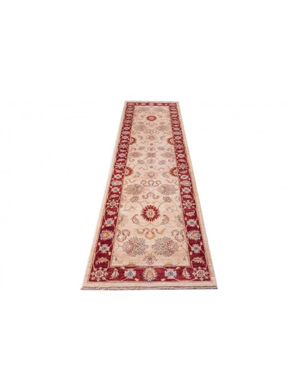 Carpet Chobi Beige 80x290 cm Afghanistan - 100% Highland wool