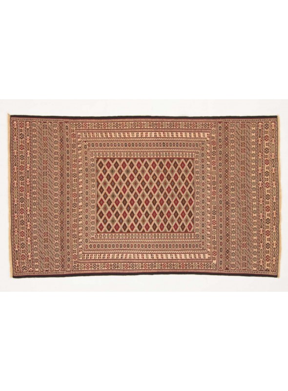 Carpet Kelim Mushwani Orange 120x200 cm Afghanistan - Sheep wool