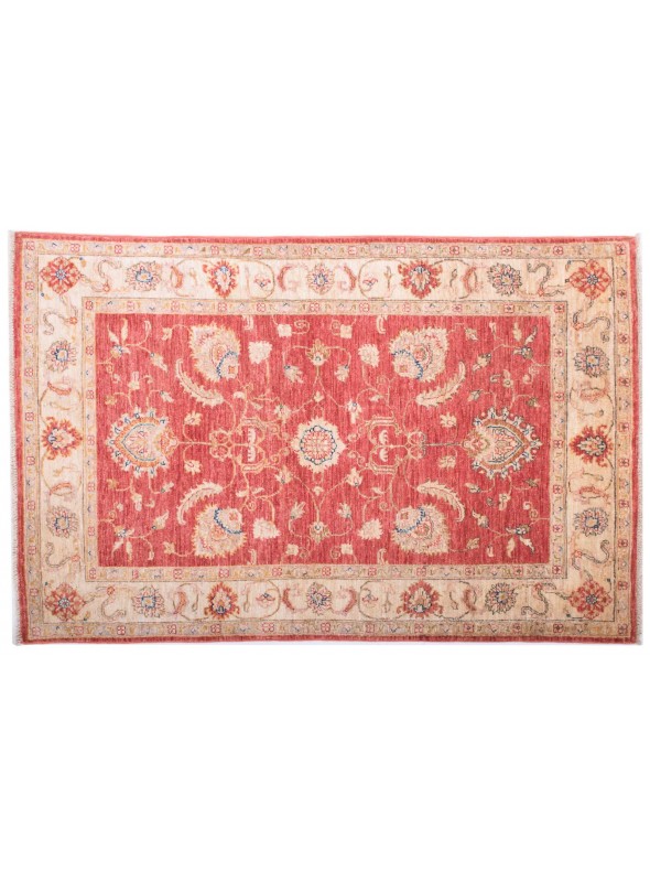 Teppich Chobi Rot 100x150 cm Afghanistan - 100% Hochlandschurwolle