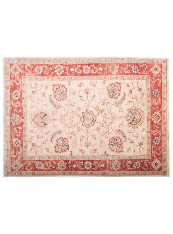 Teppich Chobi Rot 110x140 cm Afghanistan - 100% Hochlandschurwolle