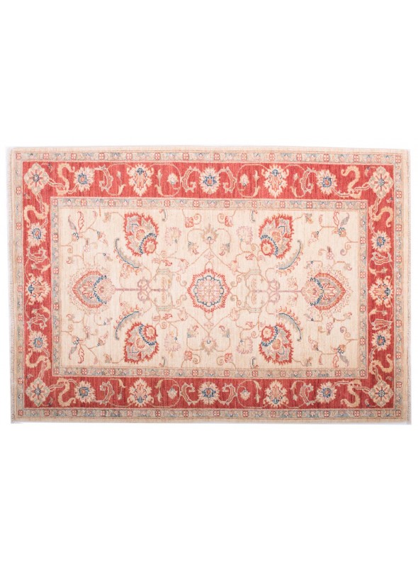 Teppich Chobi Rot 100x150 cm Afghanistan - 100% Hochlandschurwolle