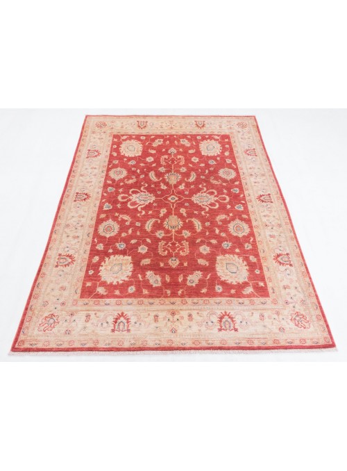 Teppich Chobi Rot 150x190 cm Afghanistan - 100% Hochlandschurwolle