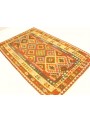 Carpet Kielim Maimana Green 160x250 cm Afghanistan - 100% Wool