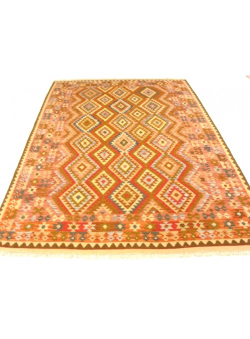 Teppich Kelim Maimana New Mehrfarbig 200x300 cm Afghanistan - 100% Schurwolle