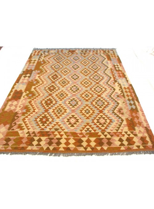 Carpet Kielim Maimana Colorful 210x310 cm Afghanistan - 100% Wool