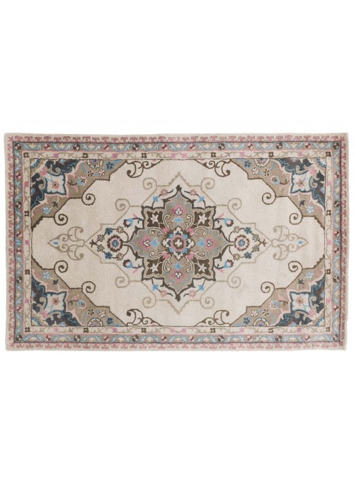 Teppich Handgetufteter Teppich Grau 150x240 cm Indien - 100 % Schurwolle