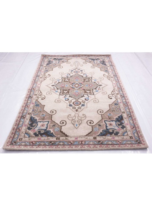 Teppich Handgetufteter Teppich Grau 150x240 cm Indien - 100 % Schurwolle