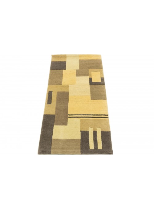 Teppich Nepal Gelb 70x140 cm Indien - 100% Schurwolle