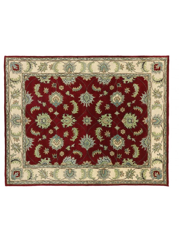 Teppich Handgetufteter Teppich Rot 240x300 cm Indien - 100 % Schurwolle