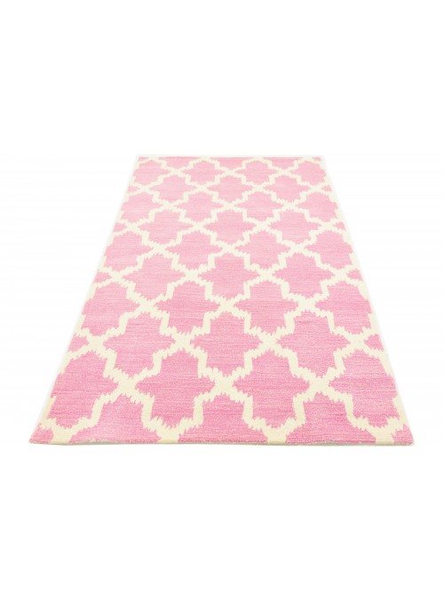Dywan Ręcznie tuftowany dywan Różowy 150x240 cm Indie - 100% Wełna owcza