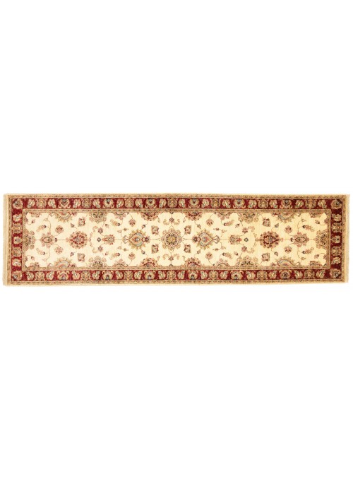 Teppich Chobi Beige 80x300 cm Afghanistan - 100% Hochlandschurwolle