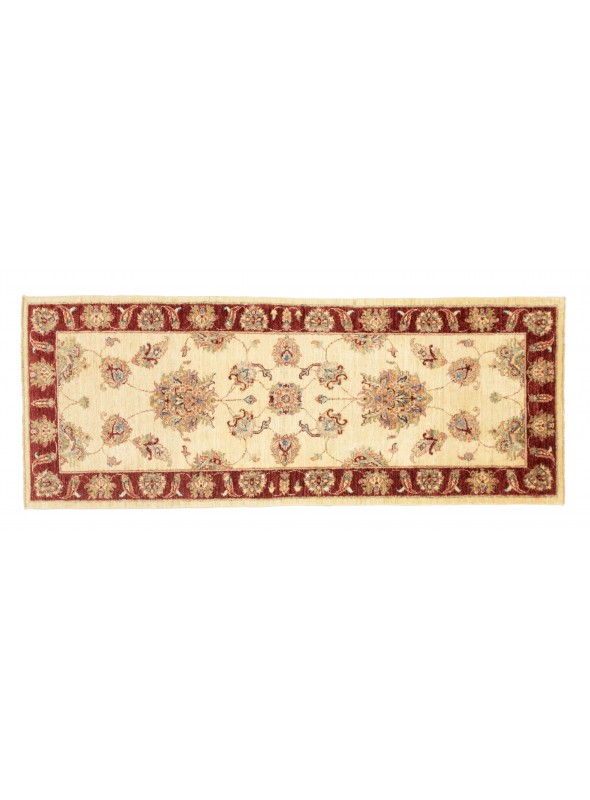 Teppich Chobi Beige 80x210 cm Afghanistan - 100% Hochlandschurwolle