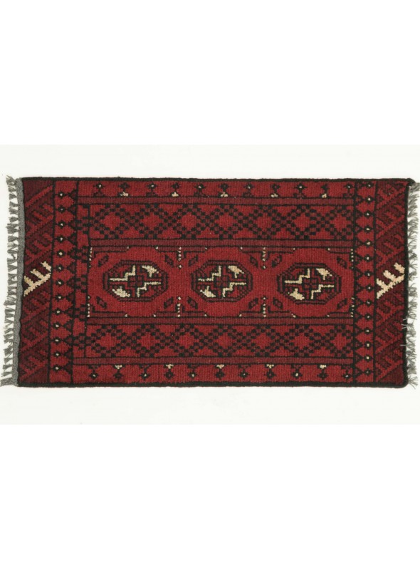 Teppich kl. Andkhoi Rot 50x100 cm Afghanistan - 100% Schurwolle