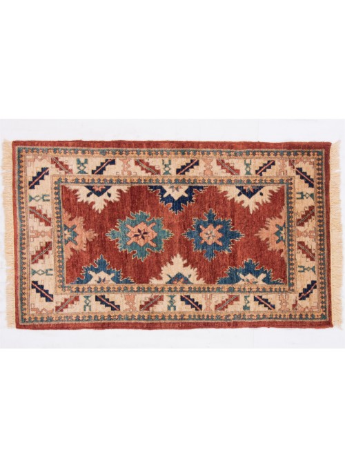 Teppich Chobi Rot 80x140 cm Afghanistan - 100% Hochlandschurwolle