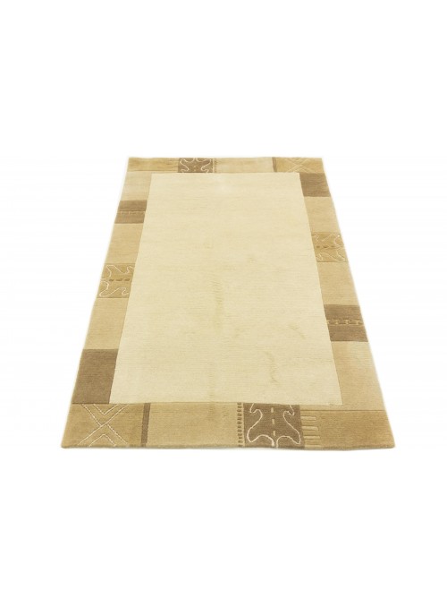 Teppich Nepal Beige 120x180 cm Indien - 100% Schurwolle