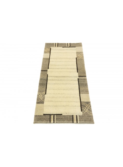 Teppich Nepal Beige 70x140 cm Indien - 100% Schurwolle