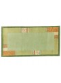 Teppich Nepal Grün 80x150 cm Indien - 100% Schurwolle