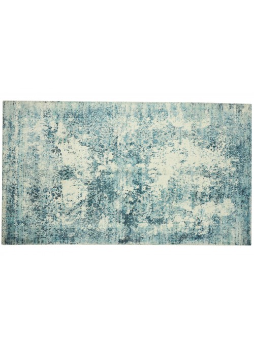 Teppich Handloom Print Blau 150x230 cm Indien - 100% Viskose