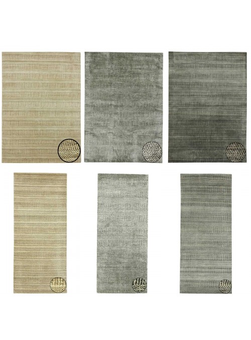 Teppich Handloom Beige 120x180 cm Indien - 50% Wolle, 50% Viskose