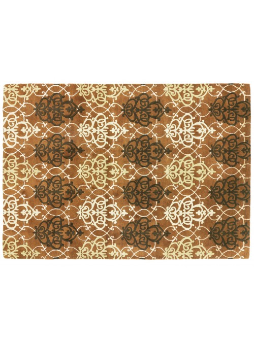 Teppich Handgetufteter Teppich Braun 240x340 cm Indien - 100 % Schurwolle