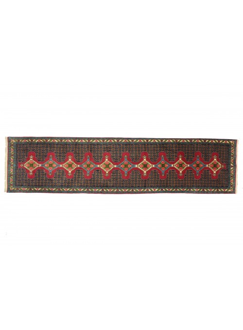 Carpet Senneh Runner Red 100x400 cm Iran - Sheep wool