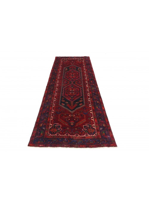 Teppich Hamadan Rot 140x330 cm Iran - 100% Schurwolle