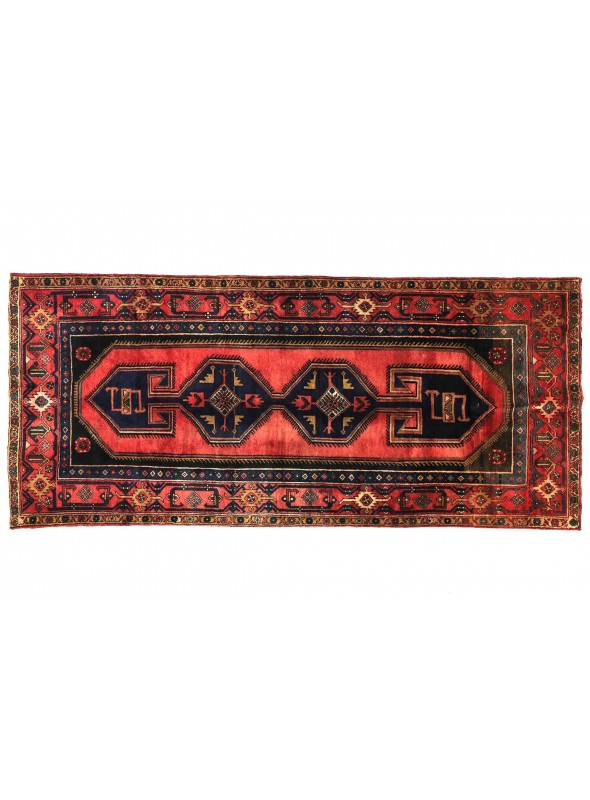 Carpet Hamadan Orange 140x300 cm Iran - 100% Wool